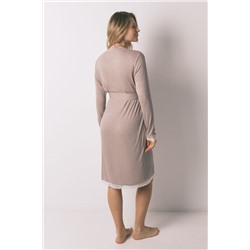 Bata "maternity" cinturón gris