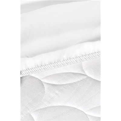 Ciel King Size Lastikli Saten Çarşaf - Beyaz