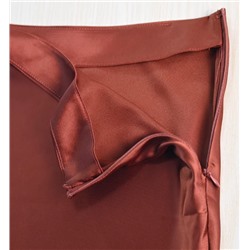 Женская атласная юбка миди с кружевом ЗАР*А