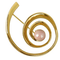 Брошь (Майорка нежный персик; покрытие золото), Есть комплект