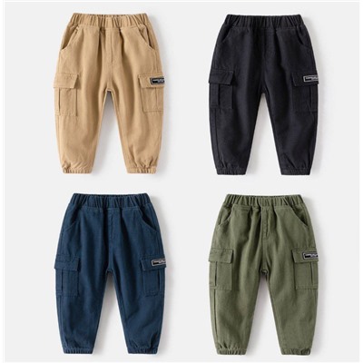 Брюки карго для мальчиков весна и осень 2025