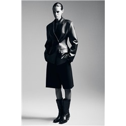 BLAZER EFECTO PIEL ENTALLADA