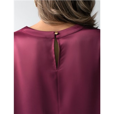 Блузка свободная из струящегося плотного сатина