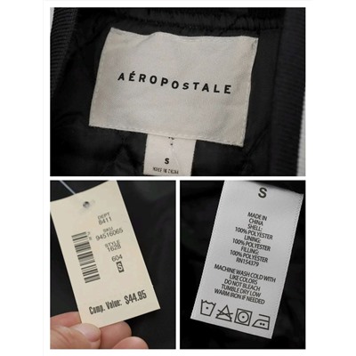 Женская утепленная куртка бомбер Aeropostal*e с вышивкой, экспорт