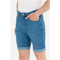 Erkek Mavi Jean Şort