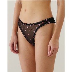 Tanga de tul con bordados