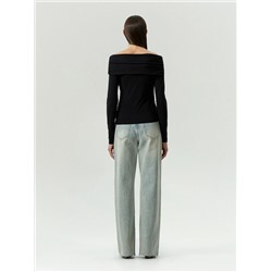 Лонгслив с открытыми плечами, B3111/mistery