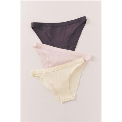 Pack 3 bragas clásicas morada, rosa y amarilla