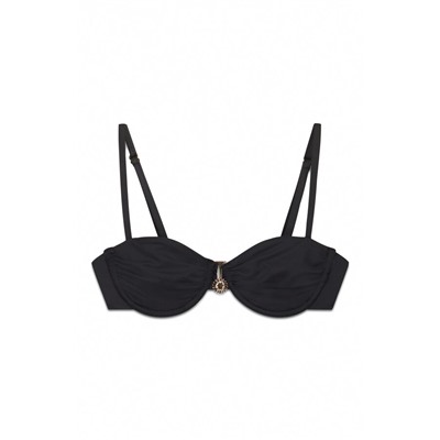 Top bikini balconette negro