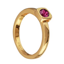 Кольцо Теннис (кристаллы SW фуксия 4мм; покрытие золото), Есть комплект