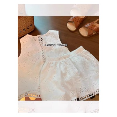 Хлопковый летний костюм для девочек