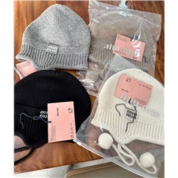 Новая коллекция женских шерстяных шапок  Mi*u Mi*u 🩷