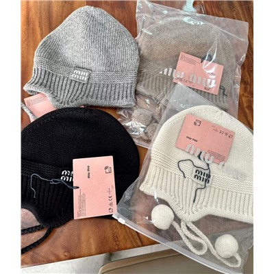 Новая коллекция женских шерстяных шапок  Mi*u Mi*u 🩷