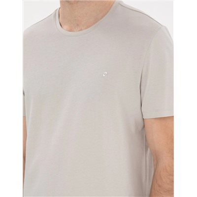 Taş %100 Pamuk Slim Fit Bisiklet Yaka Basic Tişört