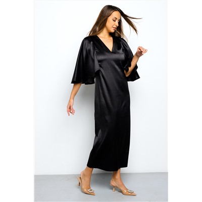 Платье длинное с воланами 397BLK
