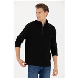 Erkek Siyah Sweatshirt