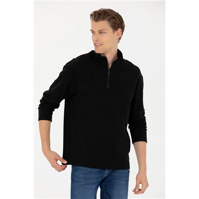 Erkek Siyah Sweatshirt