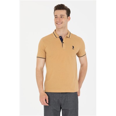 Erkek Camel Basic Polo Yaka Tişört