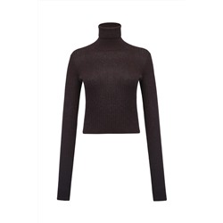 Jersey corto de lana Marrón oscuro
