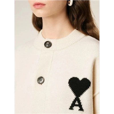 Кардиган из трикотажа с круглым вырезом, модель унисекс  АМ*И