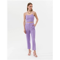 Mor Crop Askılı Bluz