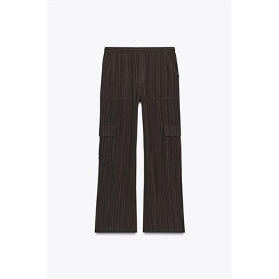 STRIPED FLOWING CARGO TROUSERS
