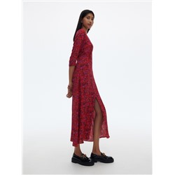 Viskose Kleid mit Muster