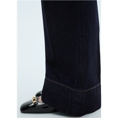 Jeans wideleg tiro medio