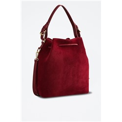 Bolso saco de piel Jila Burdeos