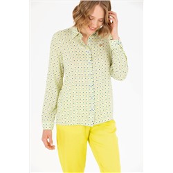 Kadın Mavi Uzun Kollu Gömlek