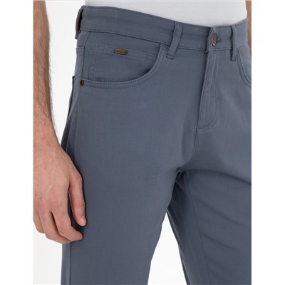 Açık Mavi Slim Fit 5 Cep Chino Pantolon