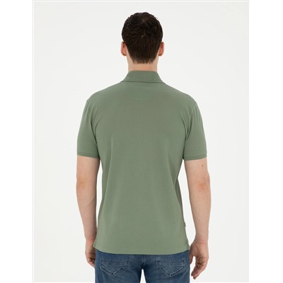 Haki Slim Fit Merserize Tişört