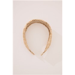 Diadema estampada amarilla rayas