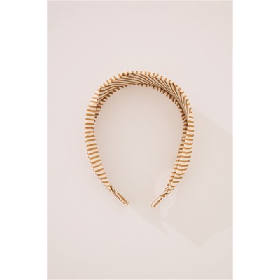 Diadema estampada amarilla rayas