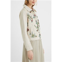 Chaqueta vaquera slim flores