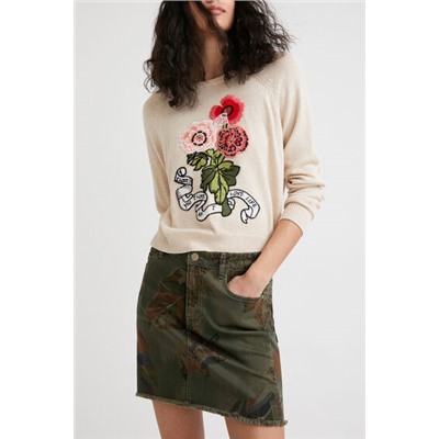 Minifalda de camuflaje floral