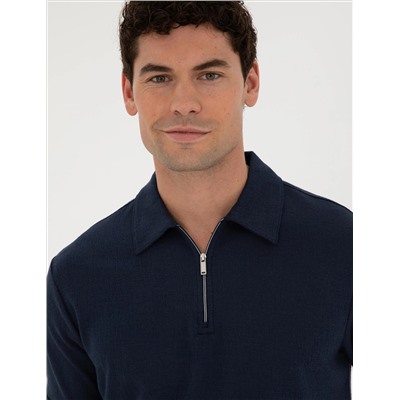 Lacivert Slim Fit Tişört