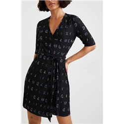 Vestido corto plisado