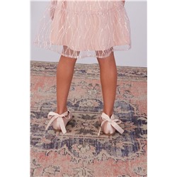 Сатиновые туфли-балетки с завязками НЕКС*Т