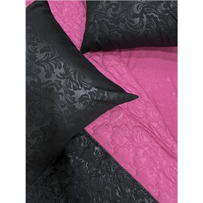 Комплект постельного белья с одеялом New Style КМ-028 черный-фуксия
