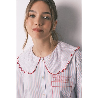 Pijama largo algodón cuello bobo