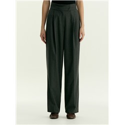 Брюки широкого кроя с защипами, D436/cartier