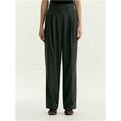 Брюки широкого кроя с защипами, D436/cartier