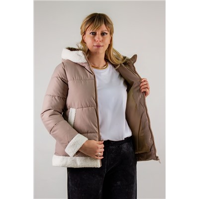 Демисезонная куртка с меховой отделкой, арт. 822