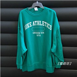 Женский оверсайз свитшот в красивом изумрудном цвете  Nik*e