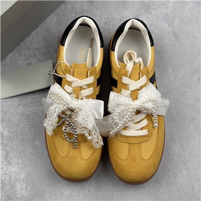 Немецкая спортивная обувь GG-C*C с кружевным и жемчужным бантом