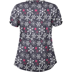 UA Sassy Snowflakes Granite Scrub Top