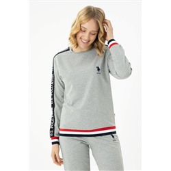 Kadın Gri Melanj Pijama Takımı