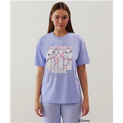 Top de punto de Marie en azul cielo