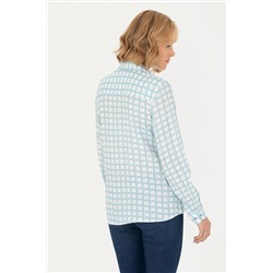 Kadın Mavi Uzun Kollu Gömlek